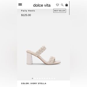 NWT Dolce Vita Tessa Heels in Ivory Stella